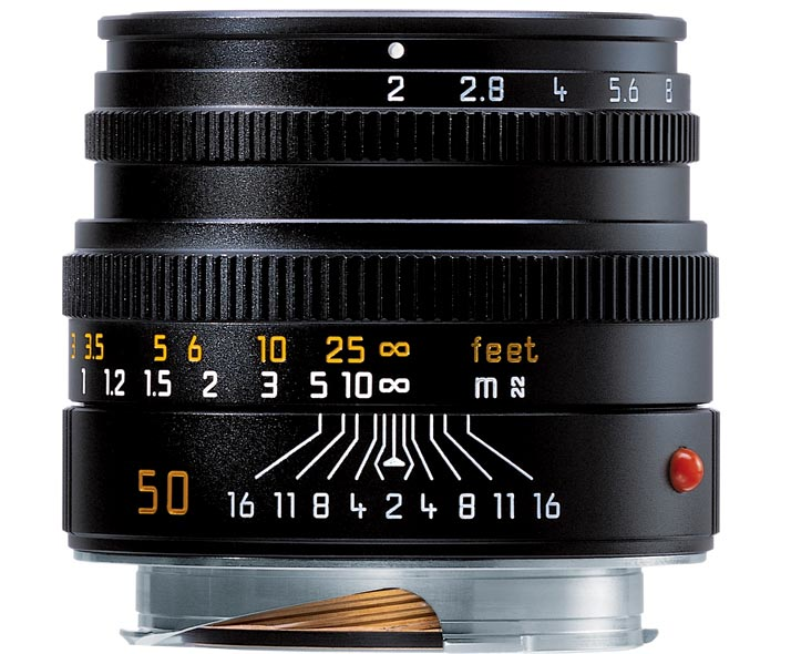 Leica Summicron M 50mm f/2.0 Manual Focus Prime Lens for Leica M Mount Cameras - Black | Perfect for Street Photography, Portraits & Low Light Shooting
