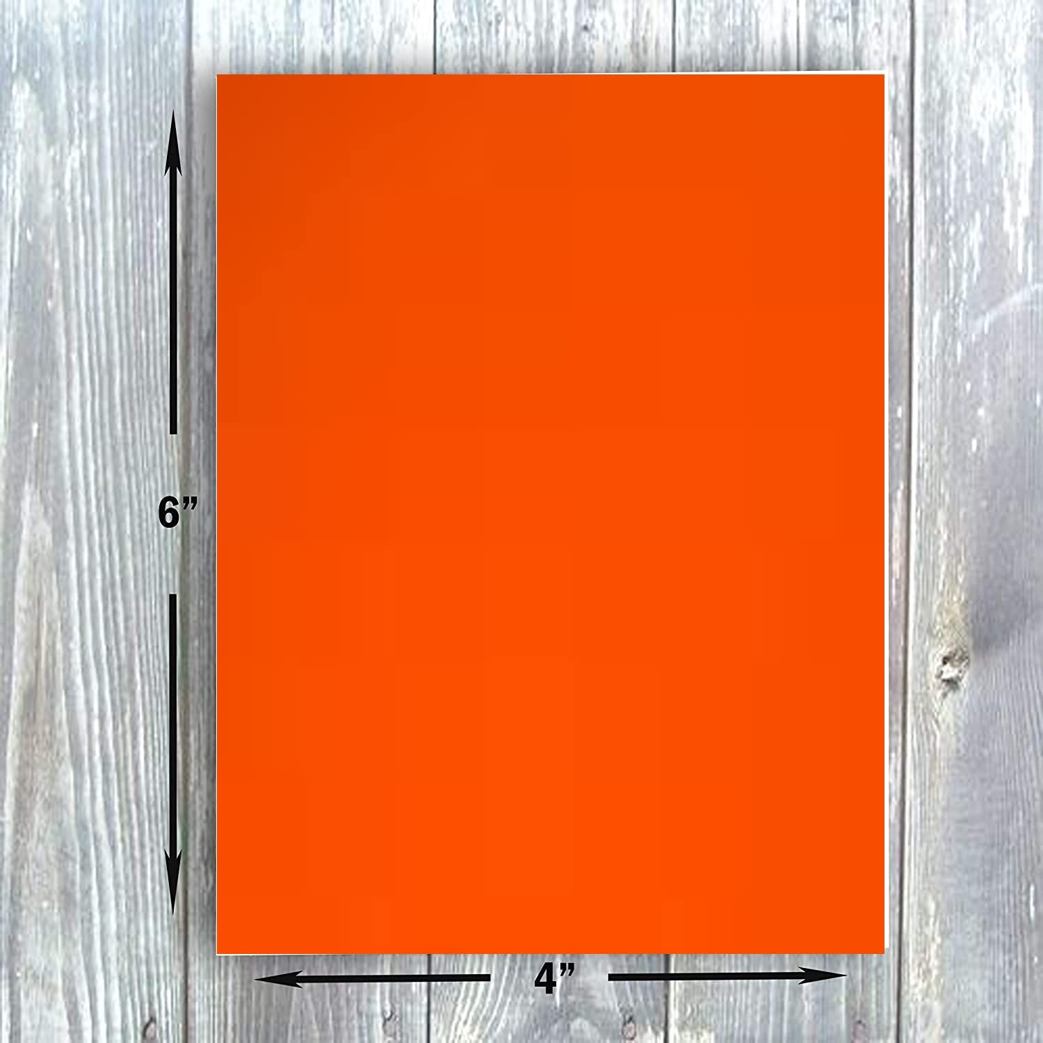 Hamilco 4x6 Colored Cardstock Paper - 65 lb Cover Weight, 100 Sheets (Fire Orange) - Perfect for Scrapbooking, Card Making, Invitations & DIY Crafts