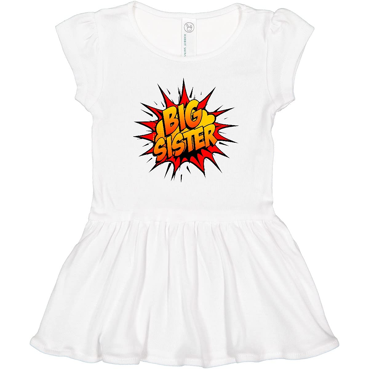 Inktastic Big Sister Super Hero Toddler Dress - Cute Superhero Costume for Toddler Girls, Birthday Gift & Sibling Matching Outfit - Perfect for Dress Up, Family Photos & Special Occasions