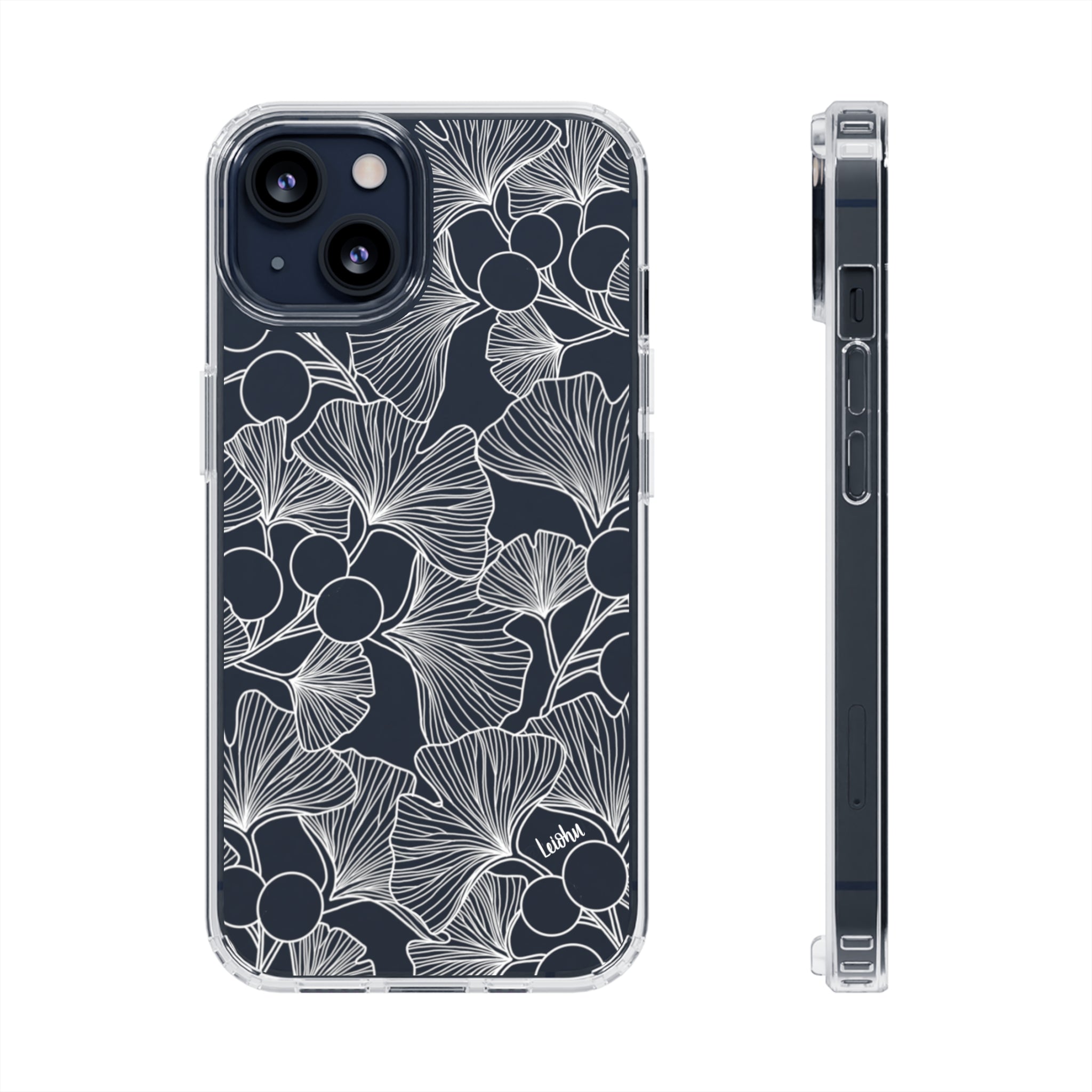 Premium Gingko Clear Phone Case - Slim Protective Cover for iPhone & Samsung - Perfect for Everyday Use, Travel & Outdoor Activities