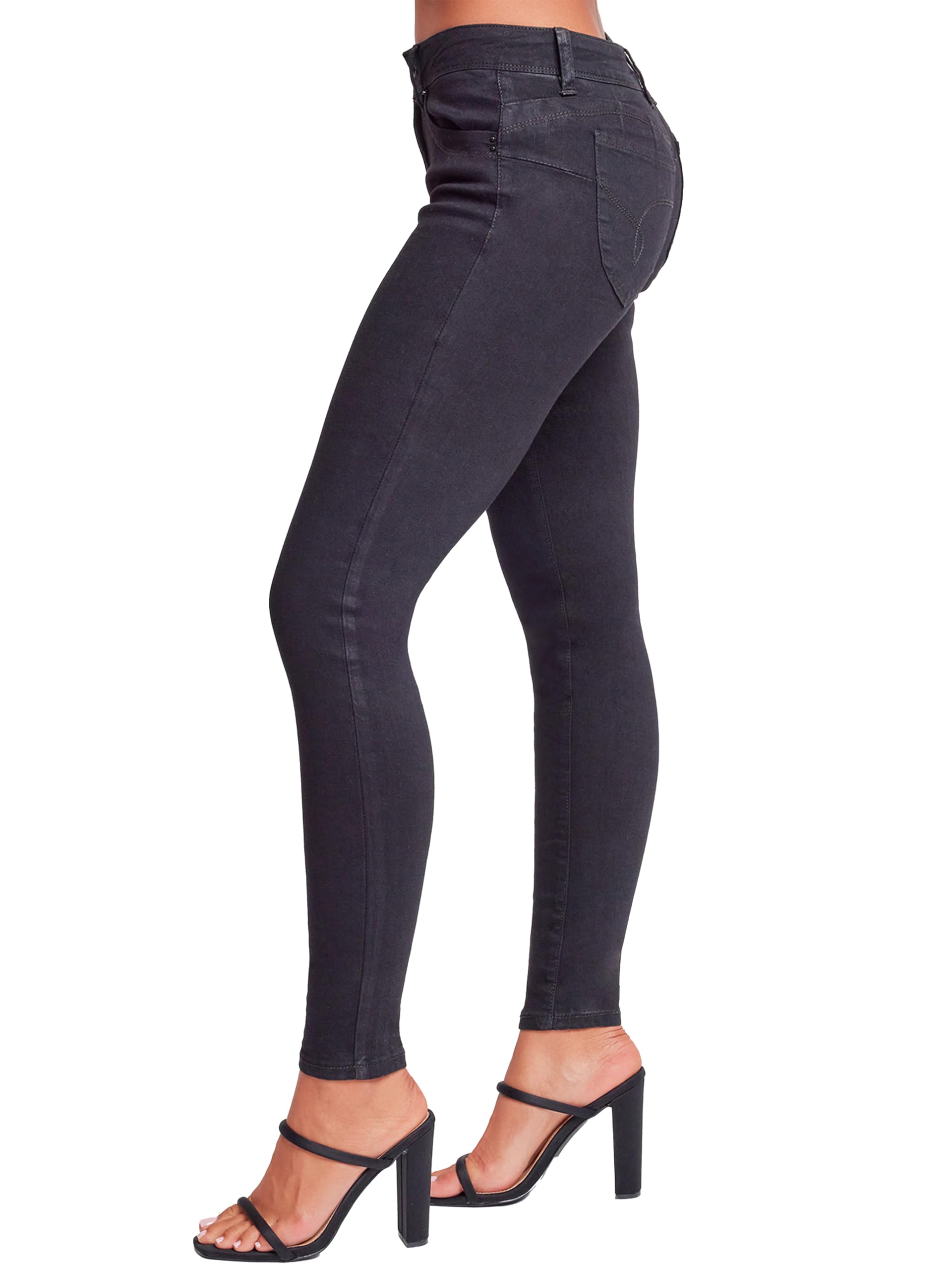 YMI Women's Mid-Rise Skinny Jeans - Stretch Denim with Recycled Fibers for Butt Lifting & Slim Fit | Perfect for Casual Wear, Date Night & Everyday Outfits