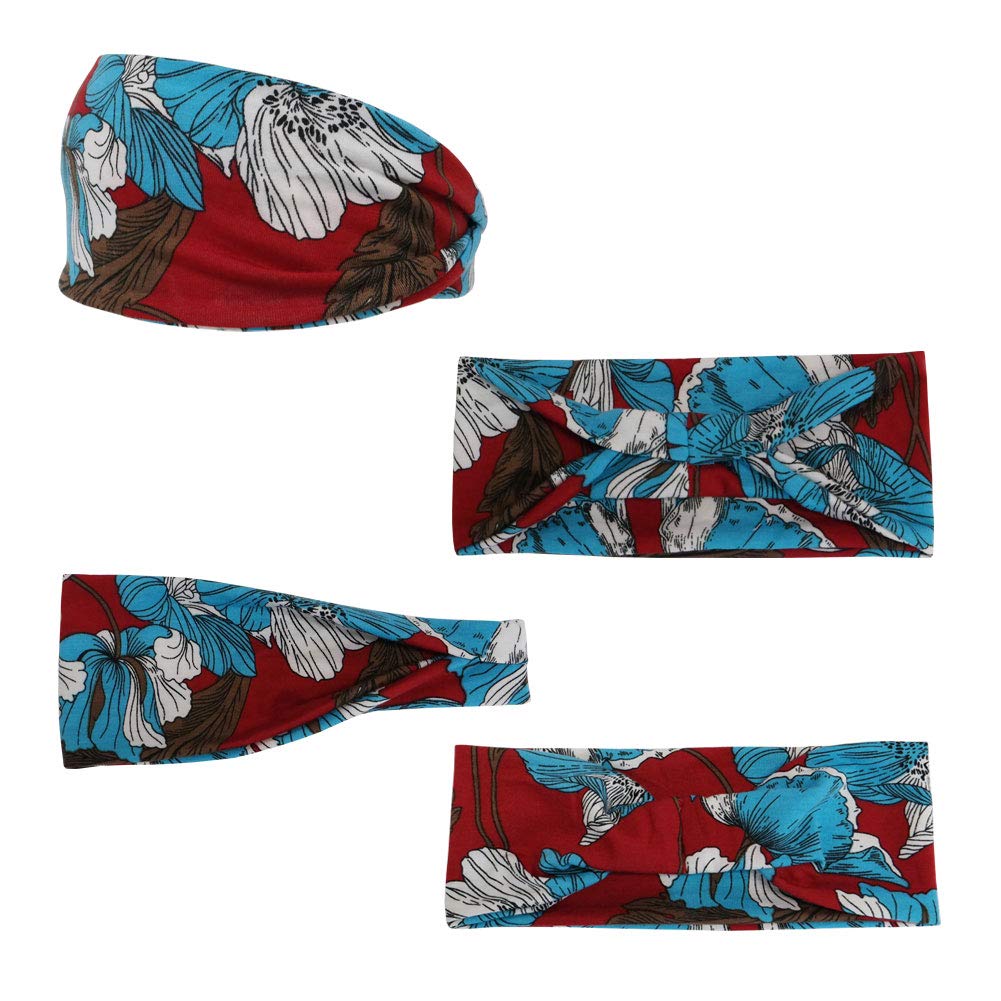 6 Pack Women's Elastic Wide Headbands - Yoga, Workout, Running & Exercise Hair Bands - Non-Slip Sports Fashion Accessories for Active Women (6pack_601) | Perfect for Gym, Yoga Class, Jogging & Daily Wear