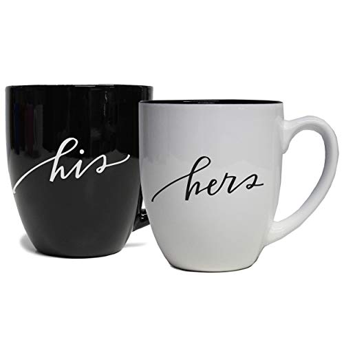 Coffee Latte Mugs Set of 2