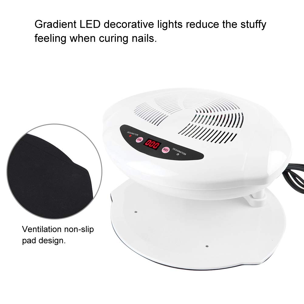 Fast Drying Nail Polish Fan - Hot & Cold Air Nail Dryer for Gel & Acrylic Nails | Portable Manicure Tool for Home & Salon Use | Perfect for Quick Drying After DIY Nail Art