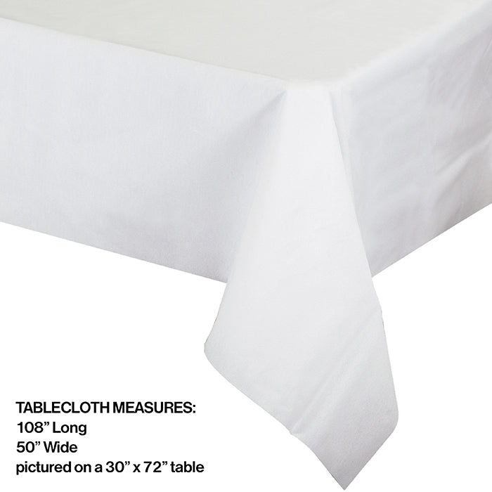 12-Piece Bulk White Premium Table Covers - Better Than Linen - Perfect for Weddings, Parties & Restaurant Events