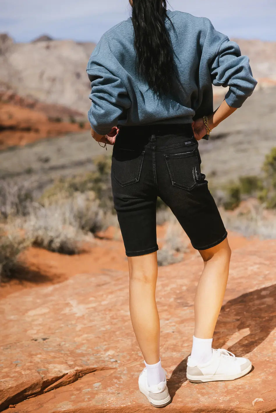 Black Miley Bermuda Shorts for Women - Comfortable & Stylish Summer Shorts - Perfect for Beach, Vacation, and Casual Wear