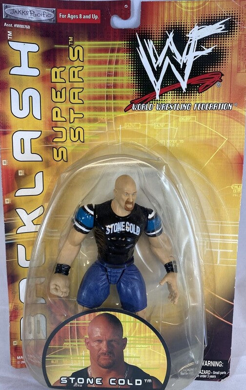 2000 WWF Jakks Pacific Backlash Series 1 Stone Cold Steve Austin Action Figure - Exclusive Collectible for Wrestling Fans & Display