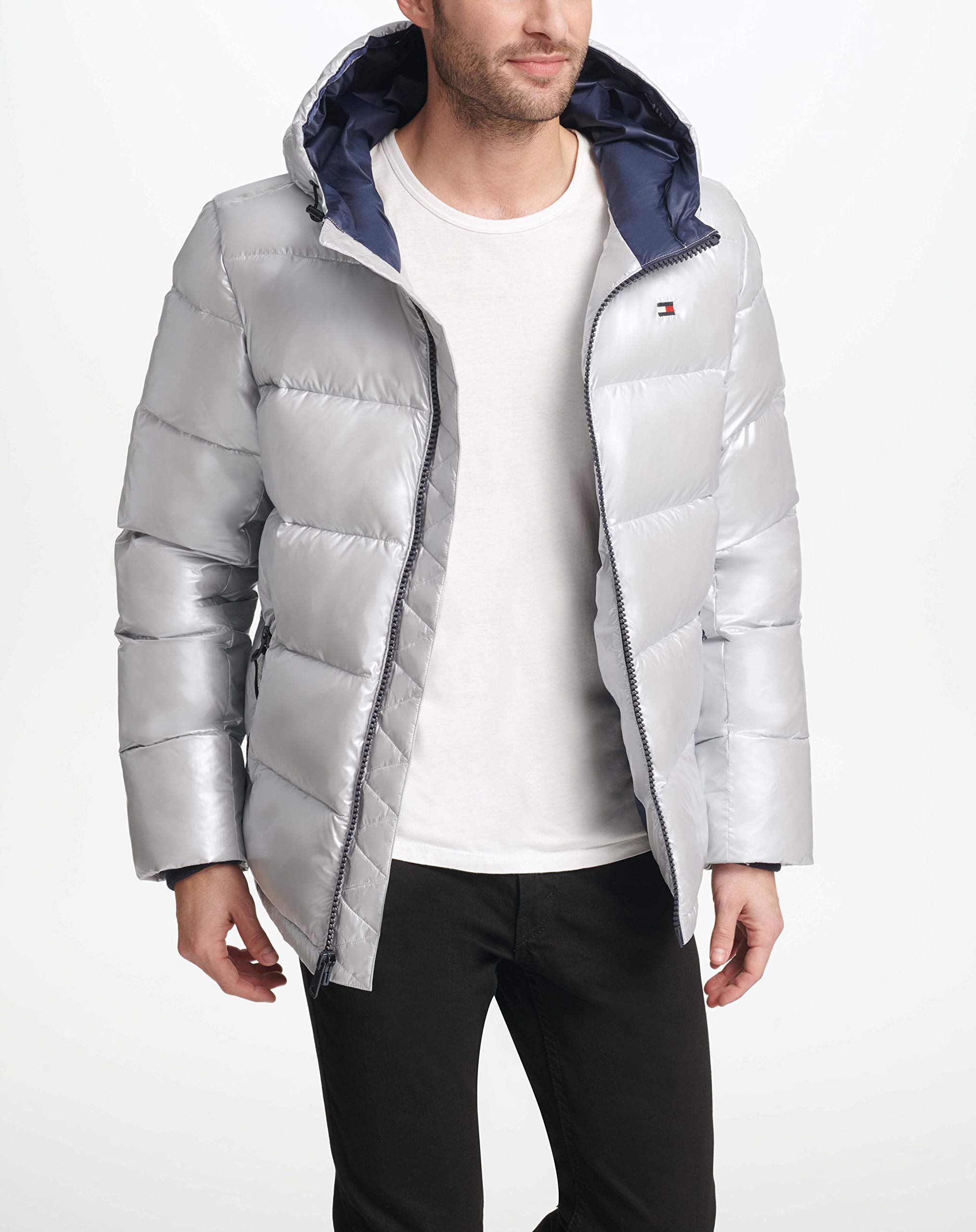 Tommy Hilfiger Men's Hooded Puffer Jacket - Winter Warm Quilted Coat for Cold Weather (Standard & Big & Tall Sizes) | Outdoor Activities, Casual Wear, Street Style Fashion