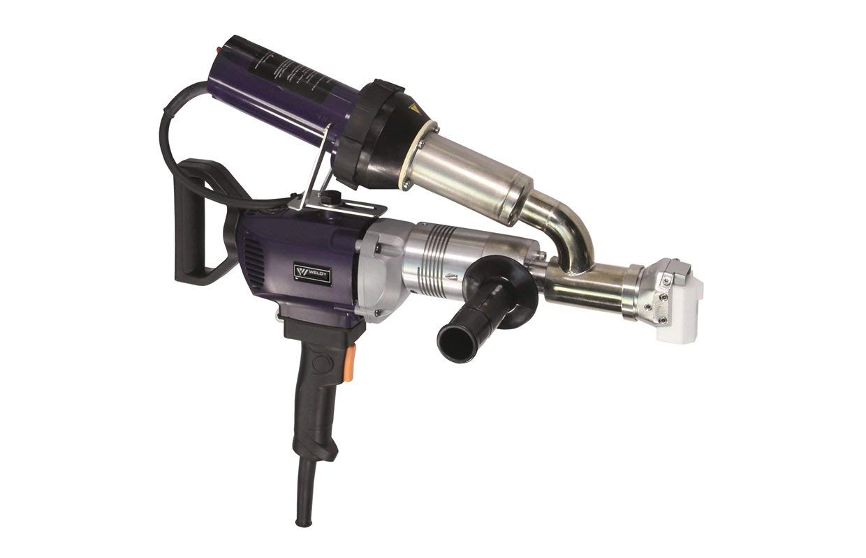 WELDY 3400W Handheld Plastic Welding Machine Kit - Hot Air Plastic Welder Gun for Vinyl, PVC, HDPE - Professional Extrusion Welder Tool (EX2) for DIY Repairs, Boat Fixing, and Industrial Plastic Fabrication