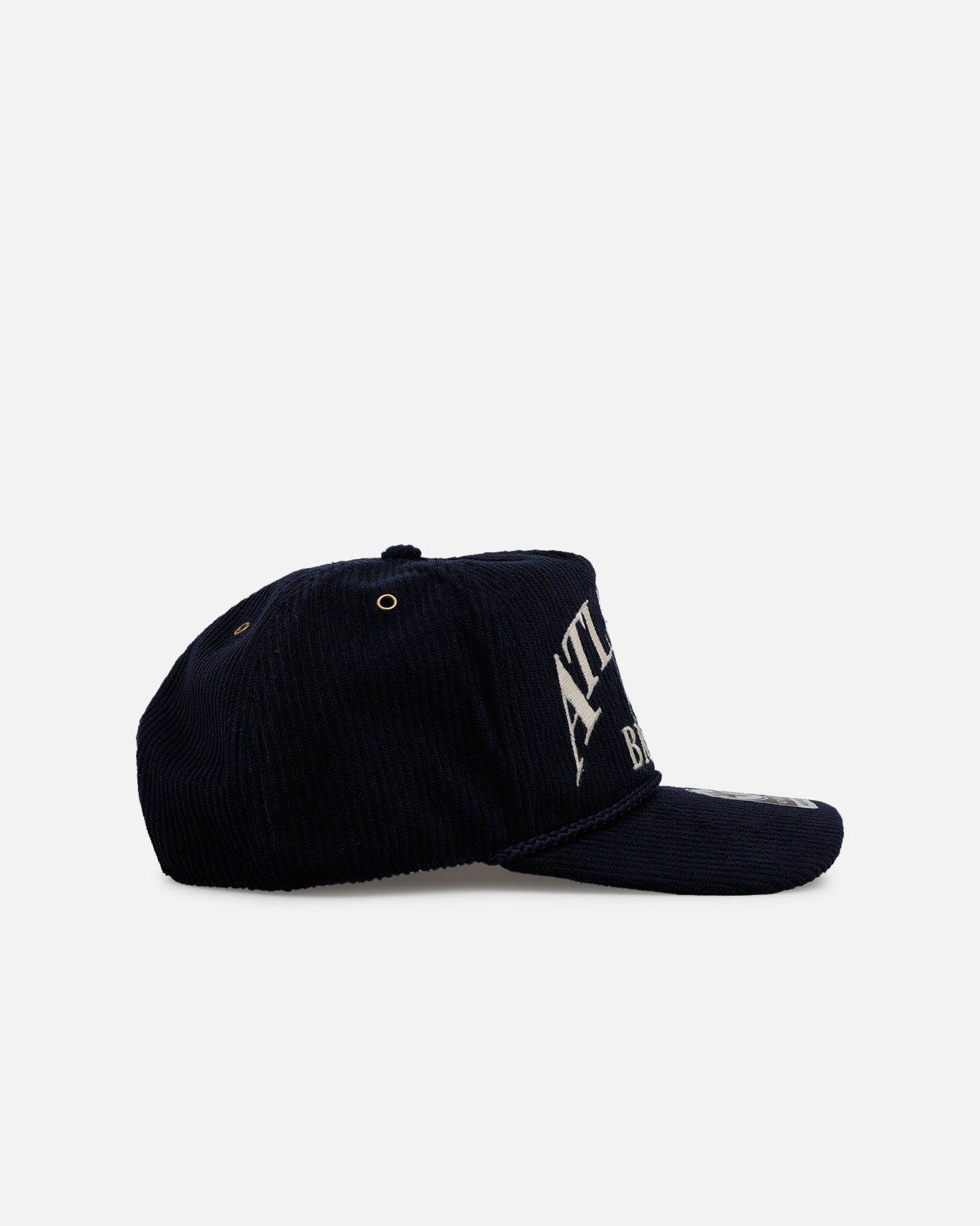 47 Brand Atlanta Braves 'Pitchout' 47 Hitch Corduroy Snapback Hat - Navy Blue Baseball Cap for Men & Women - Perfect for Games, Casual Wear & Braves Fan Collection