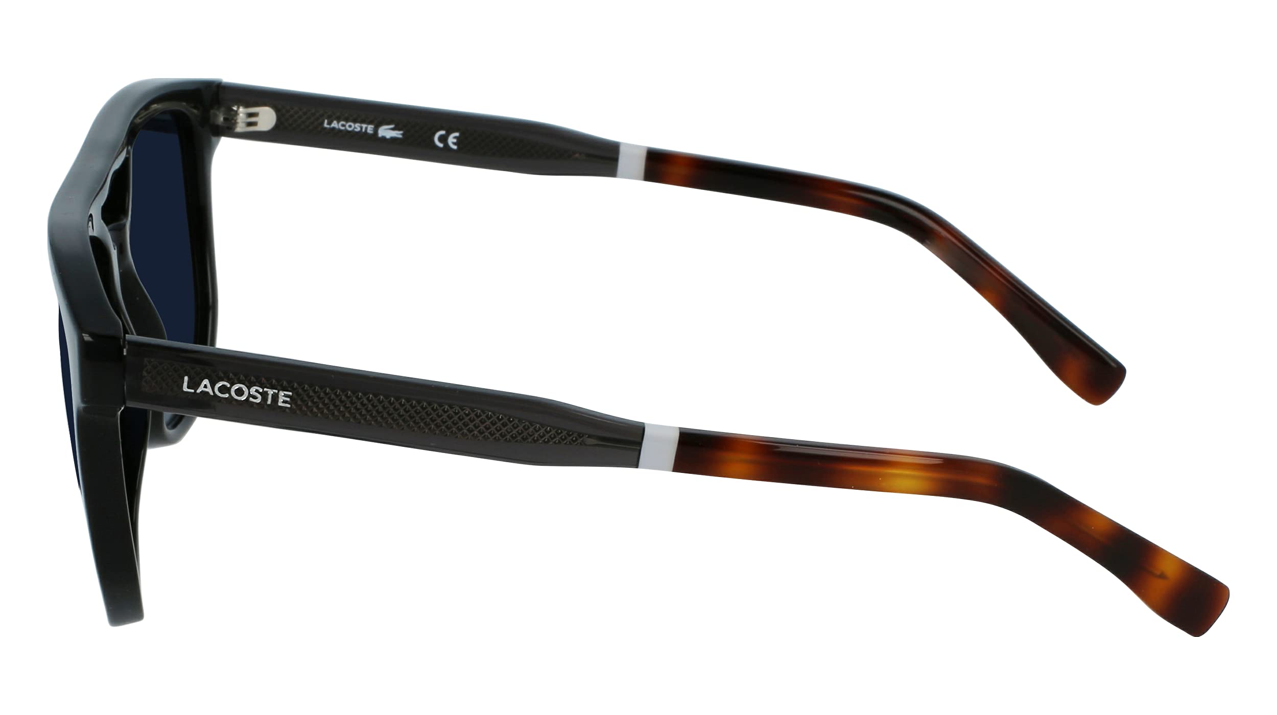 Lacoste L955s Rectangular Sunglasses for Men - UV Protection Polarized Classic Aviator Style - Perfect for Driving, Beach & Outdoor Activities