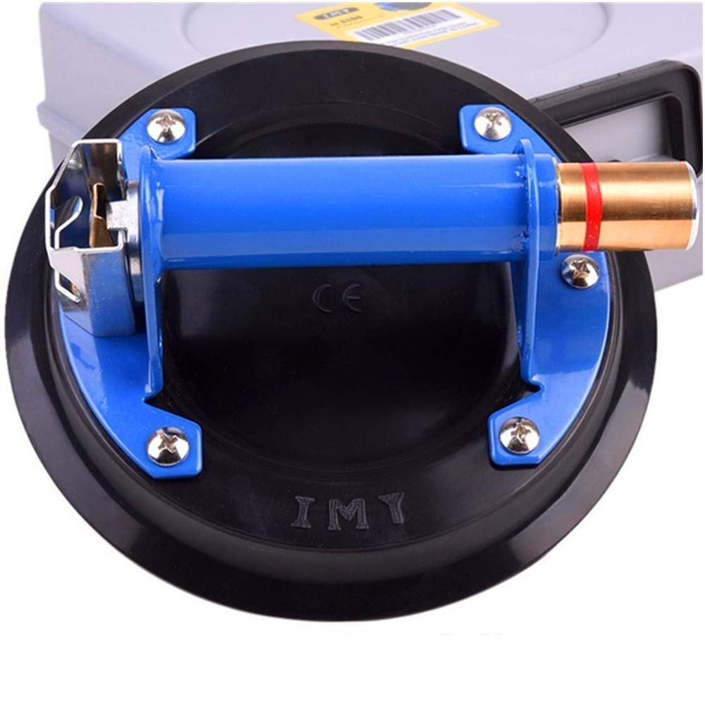 IMT 8 Inch Heavy Duty Glass Suction Cup Lifter - Metal Handle & Brass Pump Vacuum Glass Mover - Perfect for Granite Lifting, Window Replacement & Glass Installation - Includes Free Carrying Case - Ideal for Construction, Home Renovation & DIY Projects