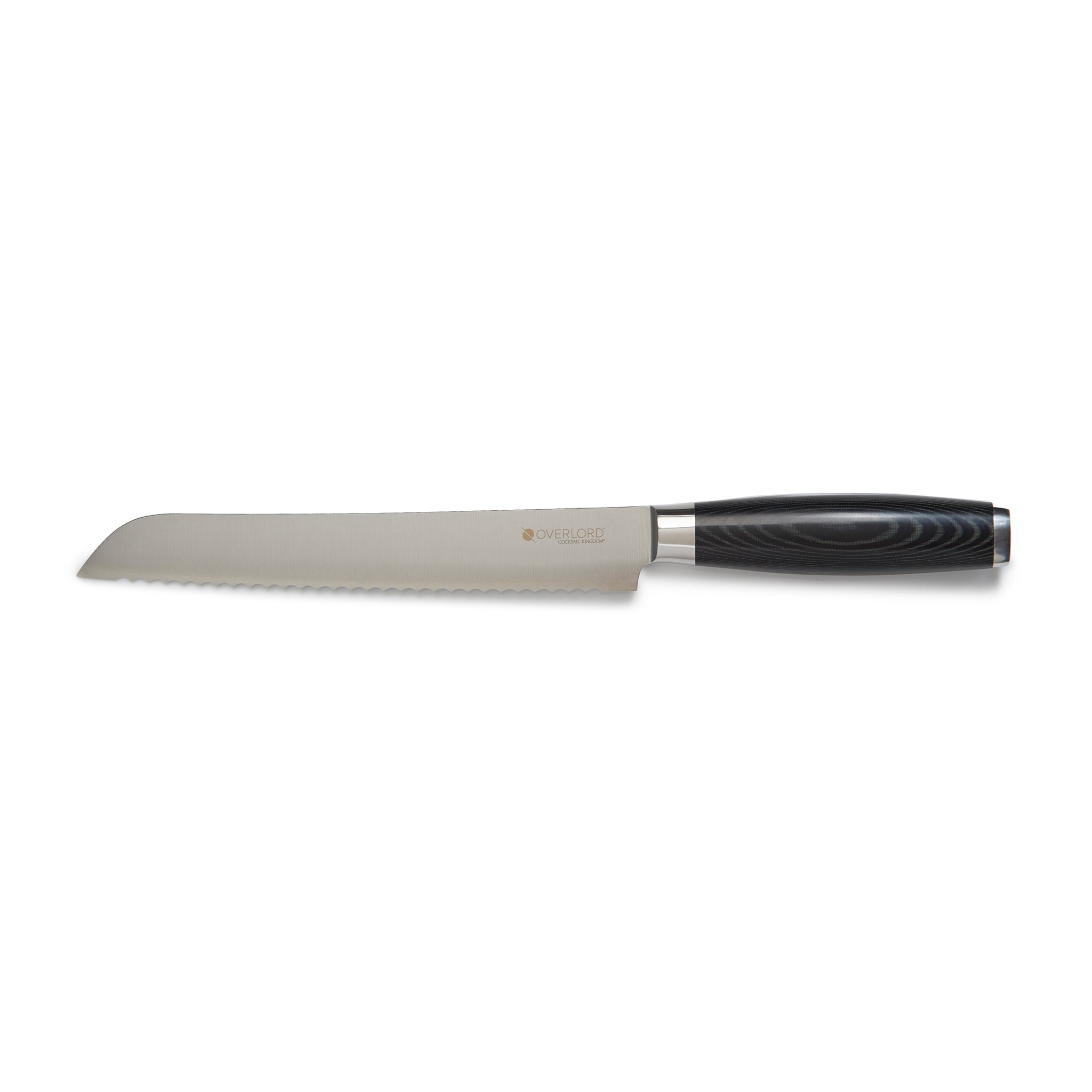 OVERLORD™ 8 Inch Serrated Knife with Composite Handle - Sharp Stainless Steel Blade for Slicing Bread, Fruits & Outdoor Camping
