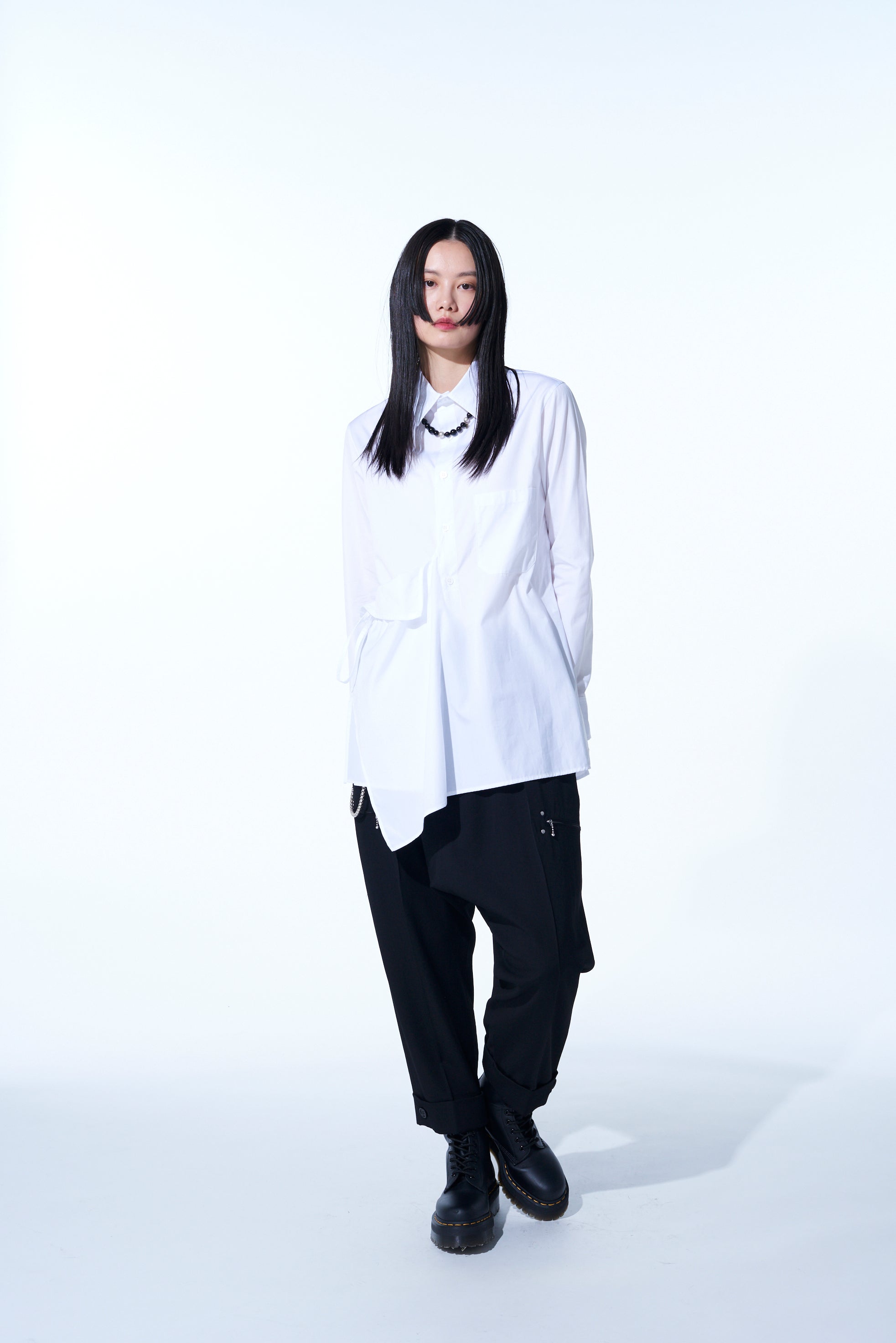 Premium Cotton Broad Cloth Draped Shirt for Women - Soft & Breathable Oversized Button Down Blouse - Perfect for Casual Wear, Office & Date Nights