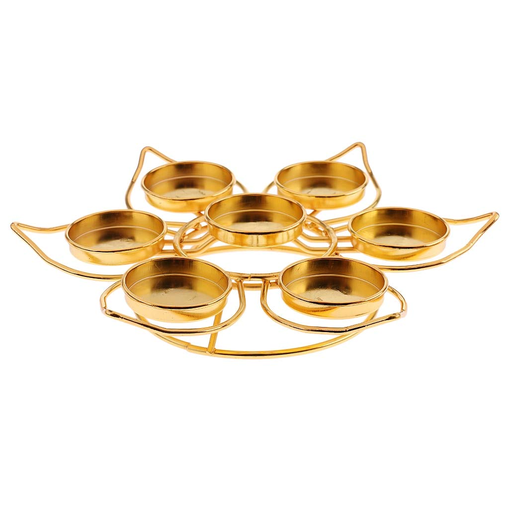 CHUCHEN Assembled Lotus Style Alloy Butter Lamp Candle Holder - Tibetan Brass Ghee Oil Lamp for Buddha Altar Decor, Meditation & Spiritual Ceremonies