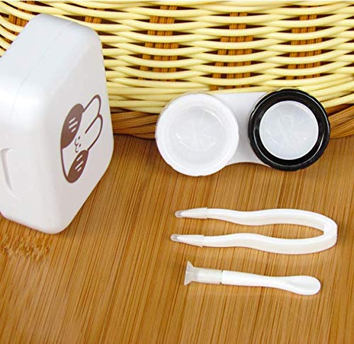2 Packs Mini Travel Contact Lens Case with Holder, Tweezers & Mirror - Compact Portable Storage for Daily Use, Travel, Gym, and On-the-Go Convenience