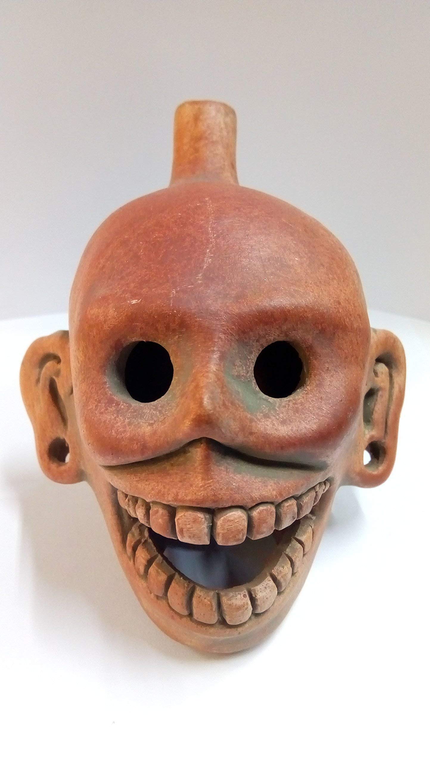 Brutal Scream Whistle of Death - Mictlantecuhtli Aztec God of the Dead - Authentic Mexican Pre-Hispanic Craft for Halloween & Dia de los Muertos - Perfect for Costume Accessories, Altar Decorations & Cultural Events