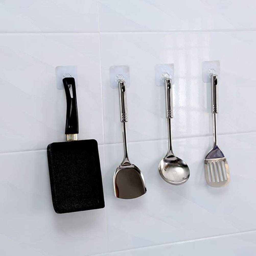 8-Pack Heavy Duty Self-Adhesive Wall Hooks for Bathroom, Kitchen & Entryway - No Drill Towel Hooks, Coat Hooks with Strong Suction Cups - Perfect for Hanging Robes, Keys, Hats & Home Organization