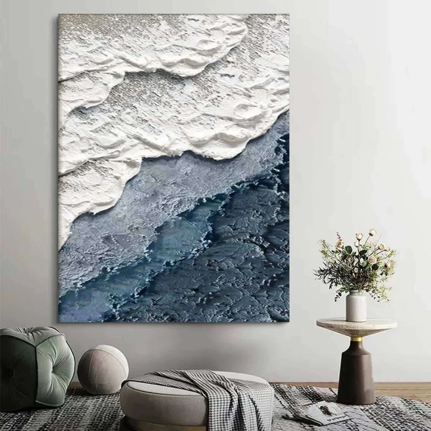 Ocean and Sky Painting #OS 245 - Handmade Canvas Wall Art for Home & Office Decor - Perfect for Living Room, Bedroom, or Office