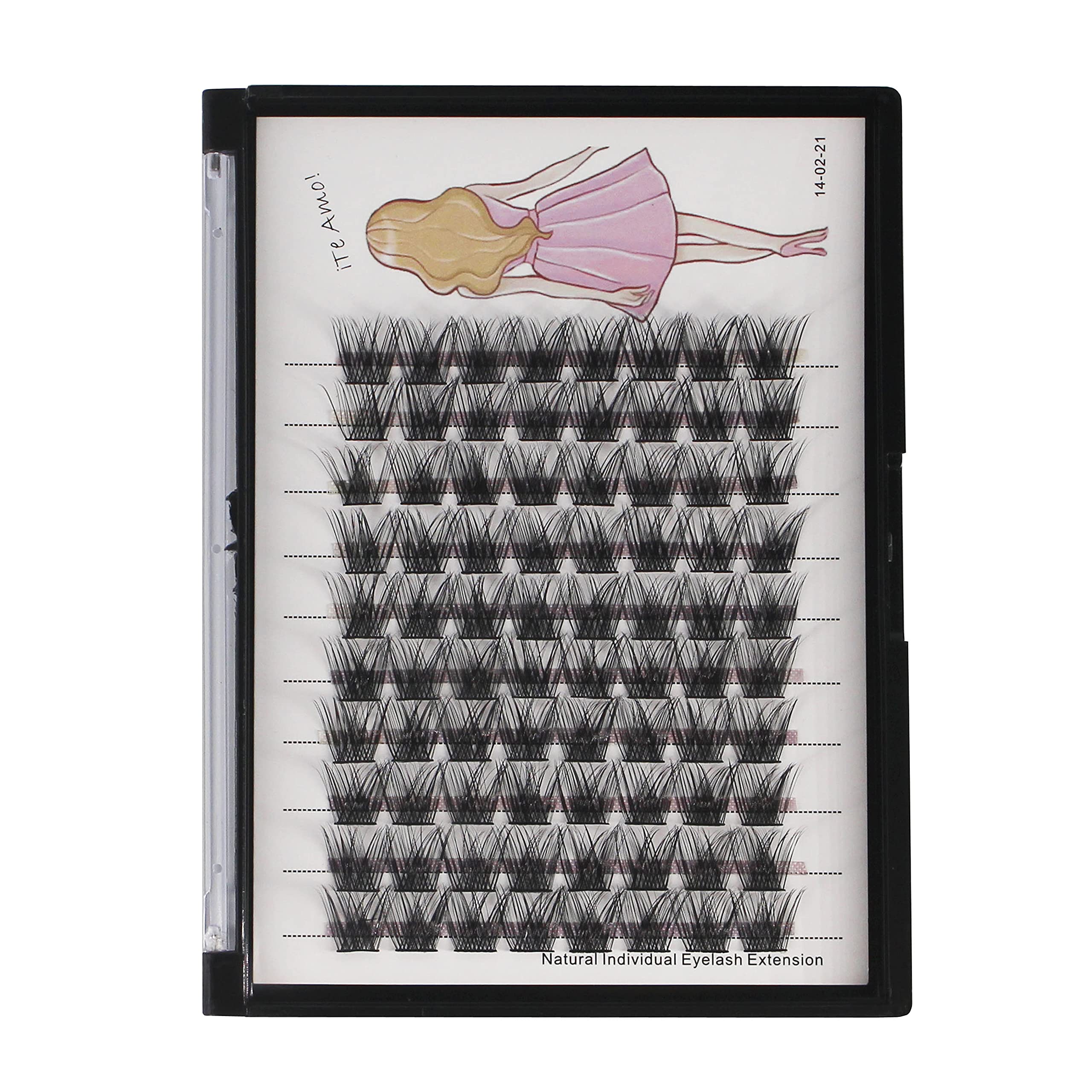 8-16mm MIX D Curl Mink Cluster Eyelash Extensions - Natural 3D Russian Volume Faux Lashes for Individual Lash Makeup | Perfect for Bridal, Party & Daily Wear