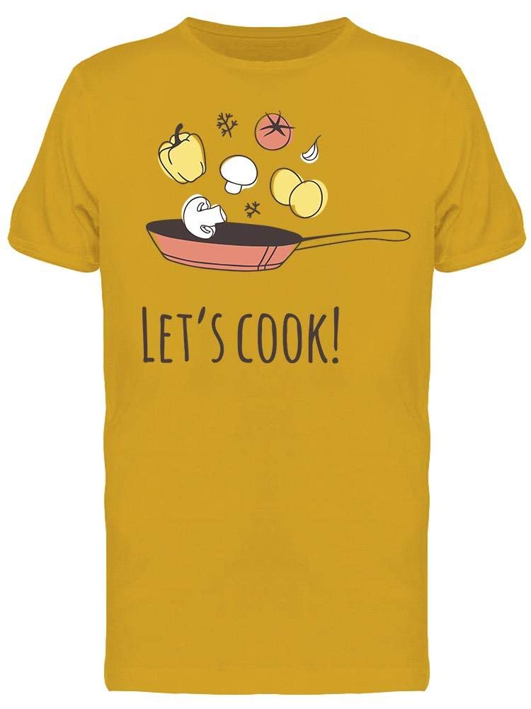 Pan Lets Cook Tee Men's - Funny Cooking T-Shirt for Men - Perfect for Chefs, BBQ Lovers & Kitchen Enthusiasts