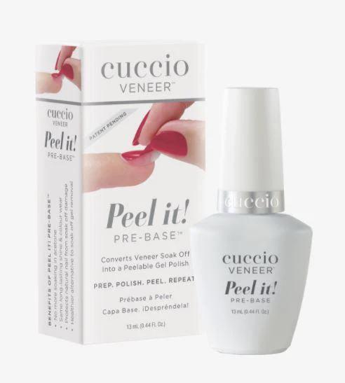 CUCCIO Veneer Peelable Base Coat 13ml - Long-Lasting Nail Polish Base for Gel & Acrylic Nails - Perfect for Salon & Home Manicures