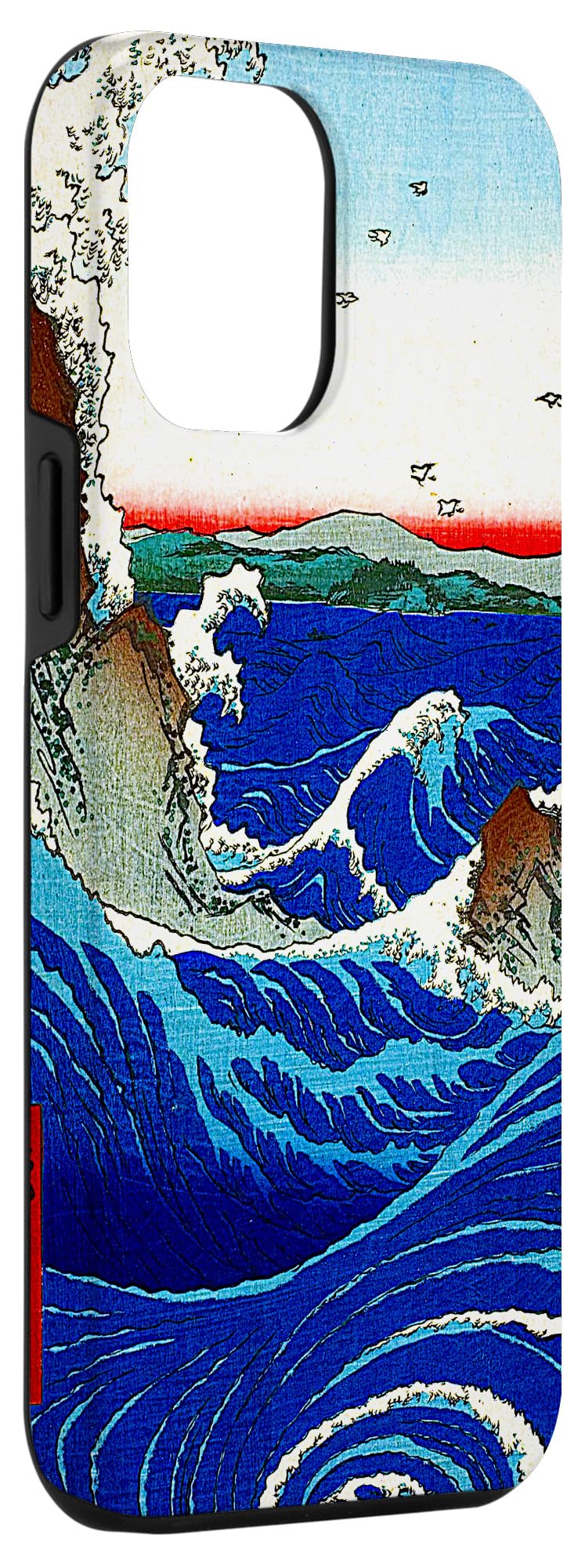 iPhone 12 Pro Max Case with Vintage Japanese Ocean Whirlpool Art - Stylish Protective Cover for Everyday Use, Travel & Work