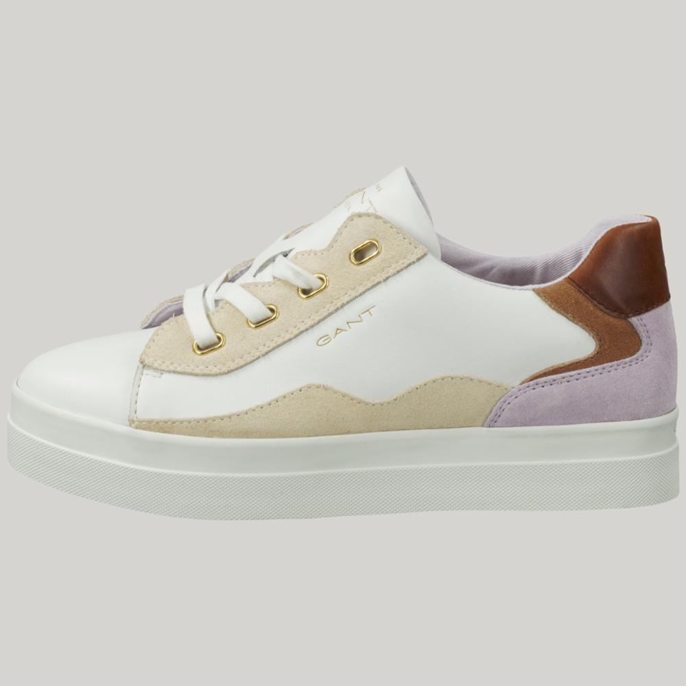 Gant Footwear Women's Avona White Sneakers - Comfortable Casual Walking Shoes for Women | Perfect for Work, Travel & Everyday Wear