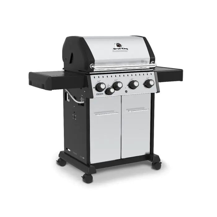 Broil King Crown S 440 Propane Gas Grill - 4 Burner, 48,000 BTU, Stainless Steel BBQ Grill for Outdoor Cooking, Backyard, Patio, and Tailgating