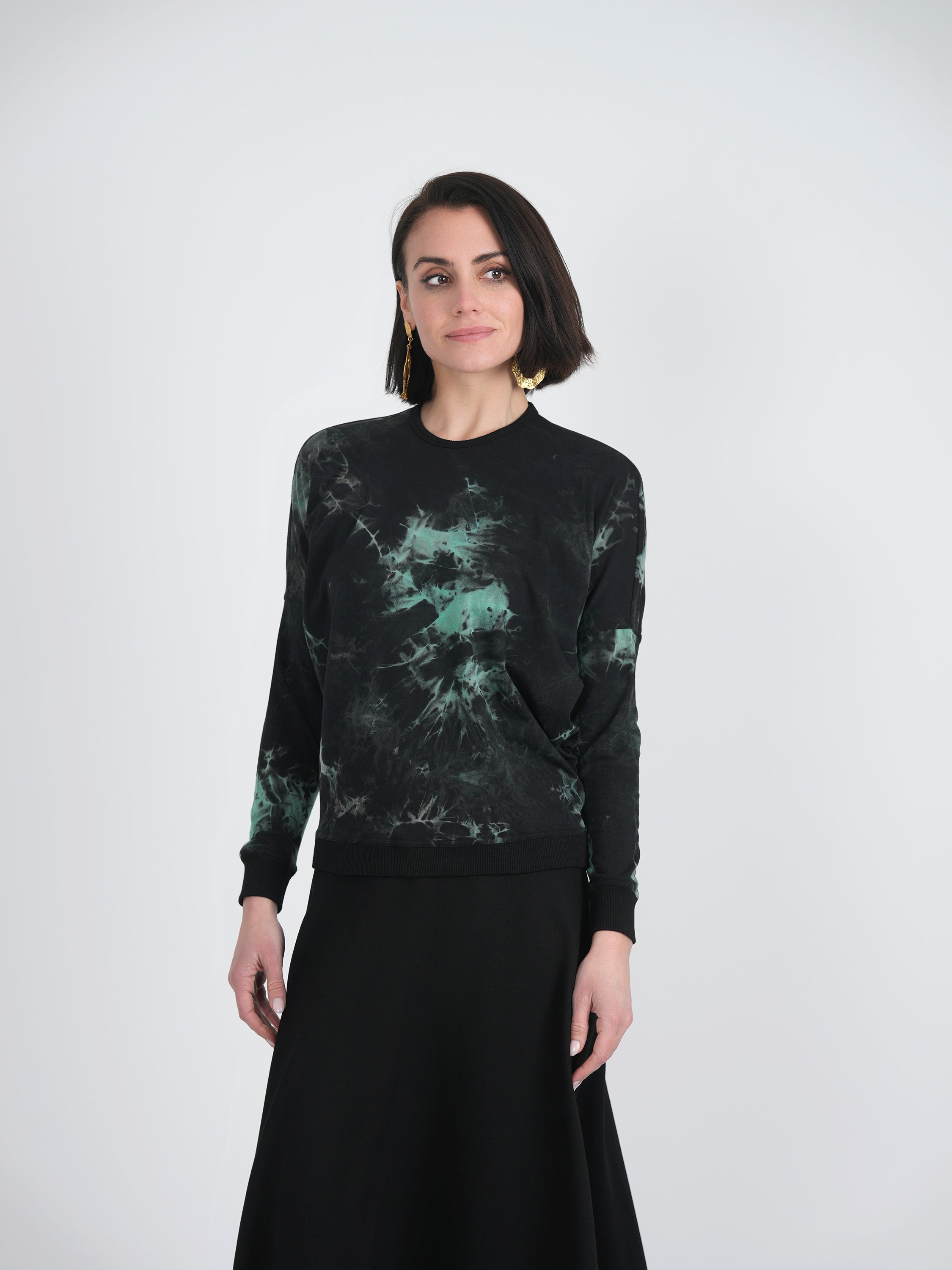 Tie Dye Dolman Sleeve T-Shirt for Women - Boho Chic Loose Fit Top for Casual Wear & Summer Outfits | Perfect for Beach, Music Festivals & Yoga