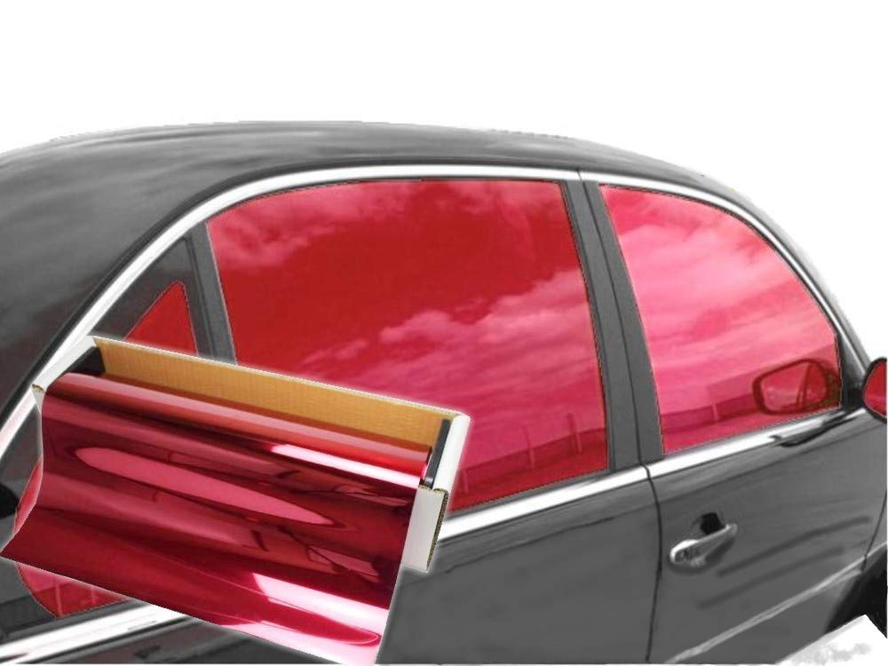 High-Quality Precut Red Tint Film Kit for Cars, Trucks, SUVs & Minivans - Complete Window & Rear Windshield Protection - Perfect for Privacy, UV Protection & Style Enhancement