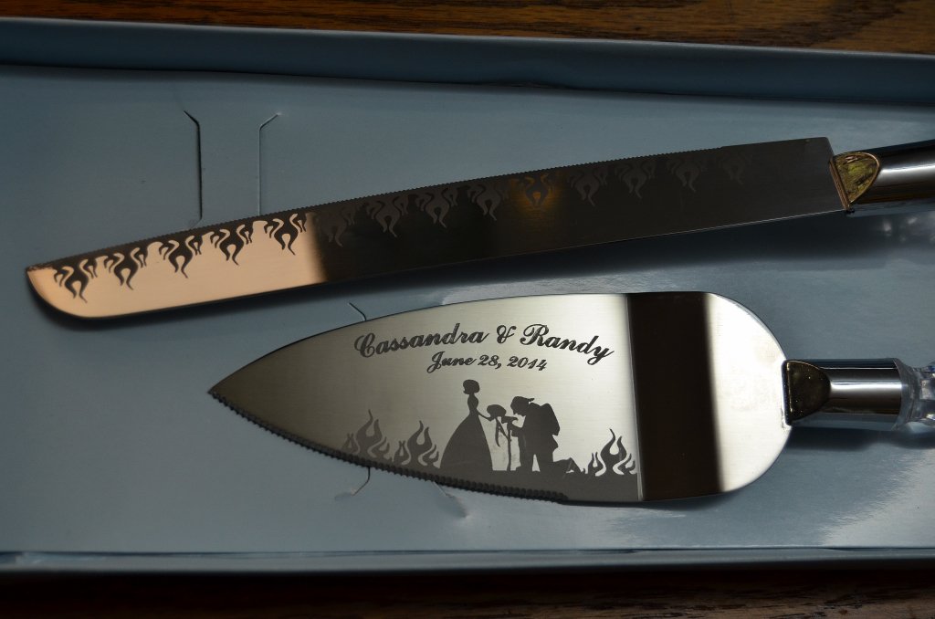 Personalized Firefighter Cake Knife Set - Custom Engraved with Name & Date - Perfect for Fireman Retirement, Promotion & Birthday Celebrations