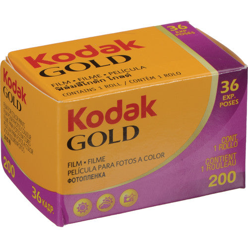 Kodak Gold 200 Color Negative Film - 35mm Roll (36 Exposures) for Travel, Street & Portrait Photography | Vintage Film Camera & Analog Photography