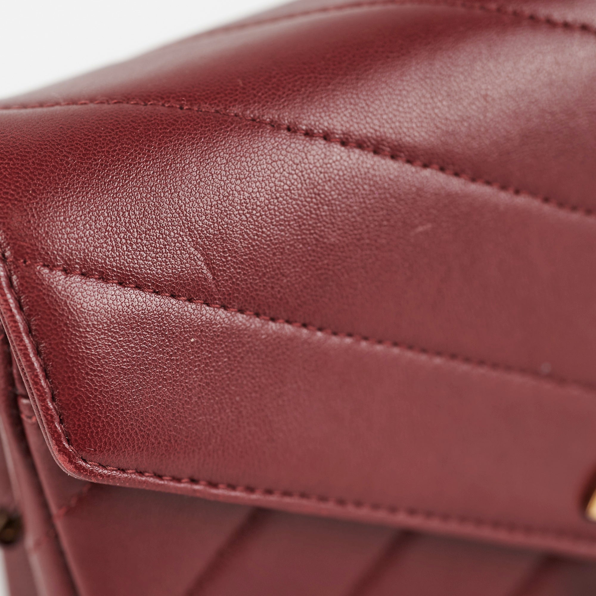 Chanel Mini Chevron Burgundy Leather Crossbody Bag for Women - Luxury Designer Handbag for Date Night, Parties & Everyday Use