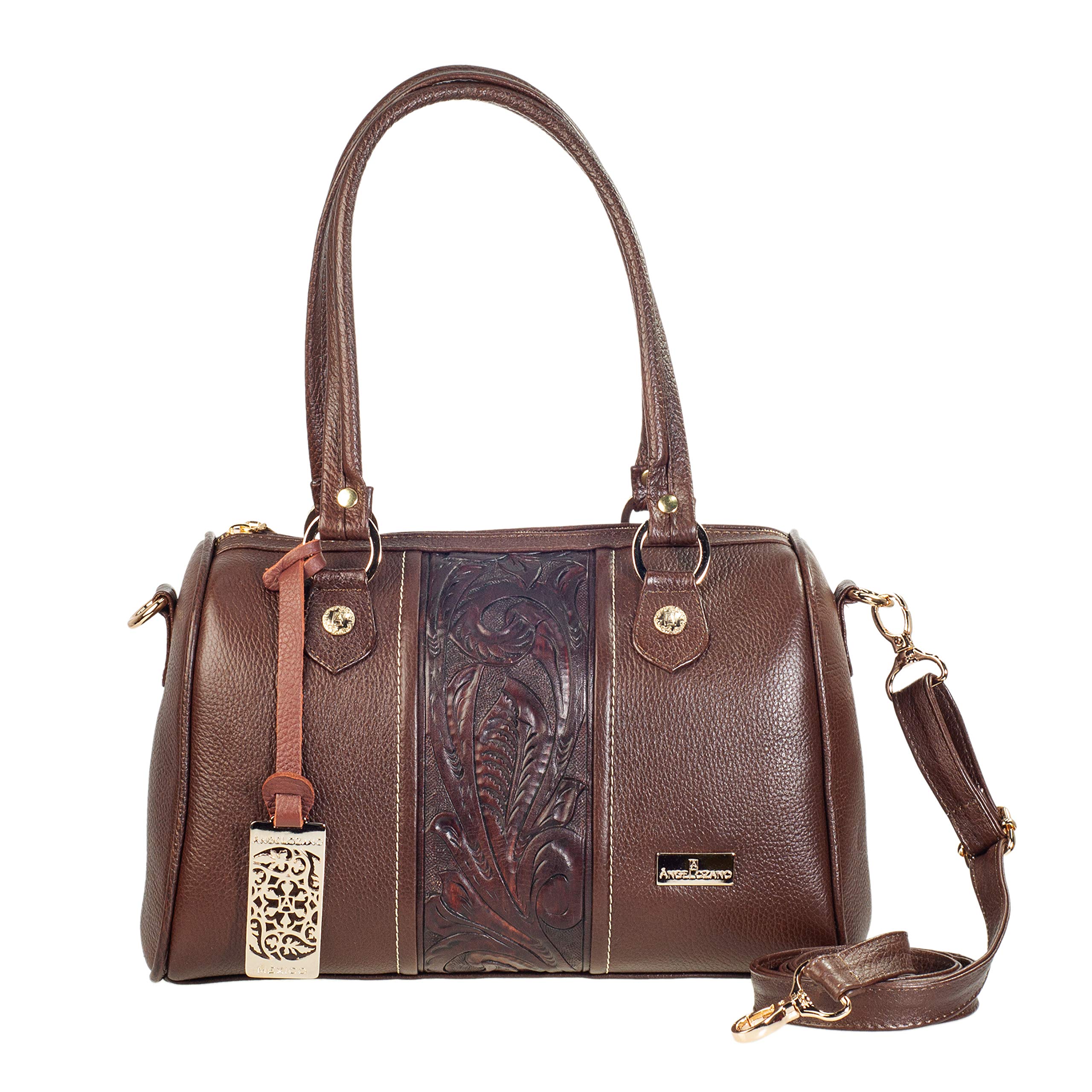 Premium Genuine Cowhide Leather Bowling Bag for Women - Handcrafted with Chiseled Band - Elegant Ladies Handbag for Bowling, Work & Evening Events