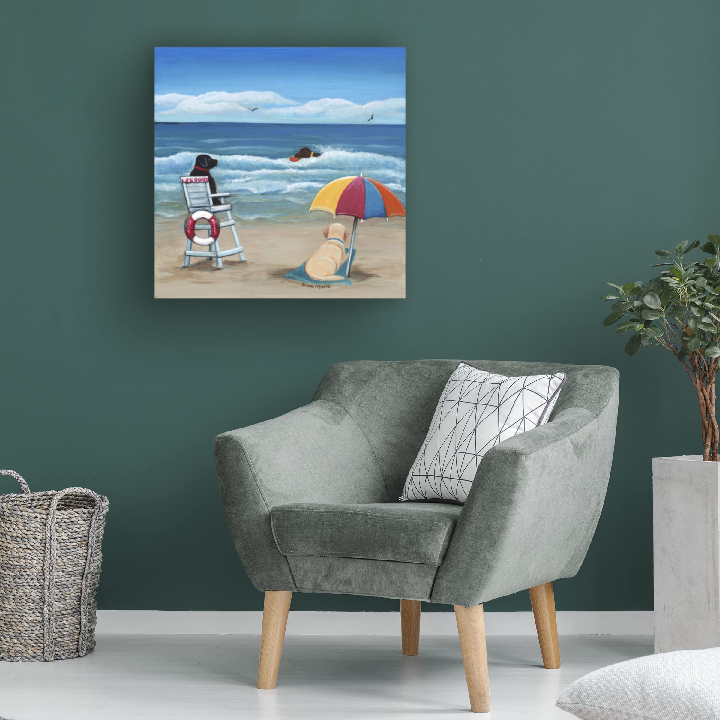 Trademark Fine Art 'Balance' by Dina Marie - 18x18 Stretched Canvas Wall Art for Living Room, Bedroom & Office Decor