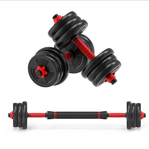 20KG Adjustable Dumbbells Set with Connecting Rod - Multi Weight Home Gym Equipment for Strength Training & Fitness (Black) - Perfect for Home Workouts, Weightlifting & Muscle Building