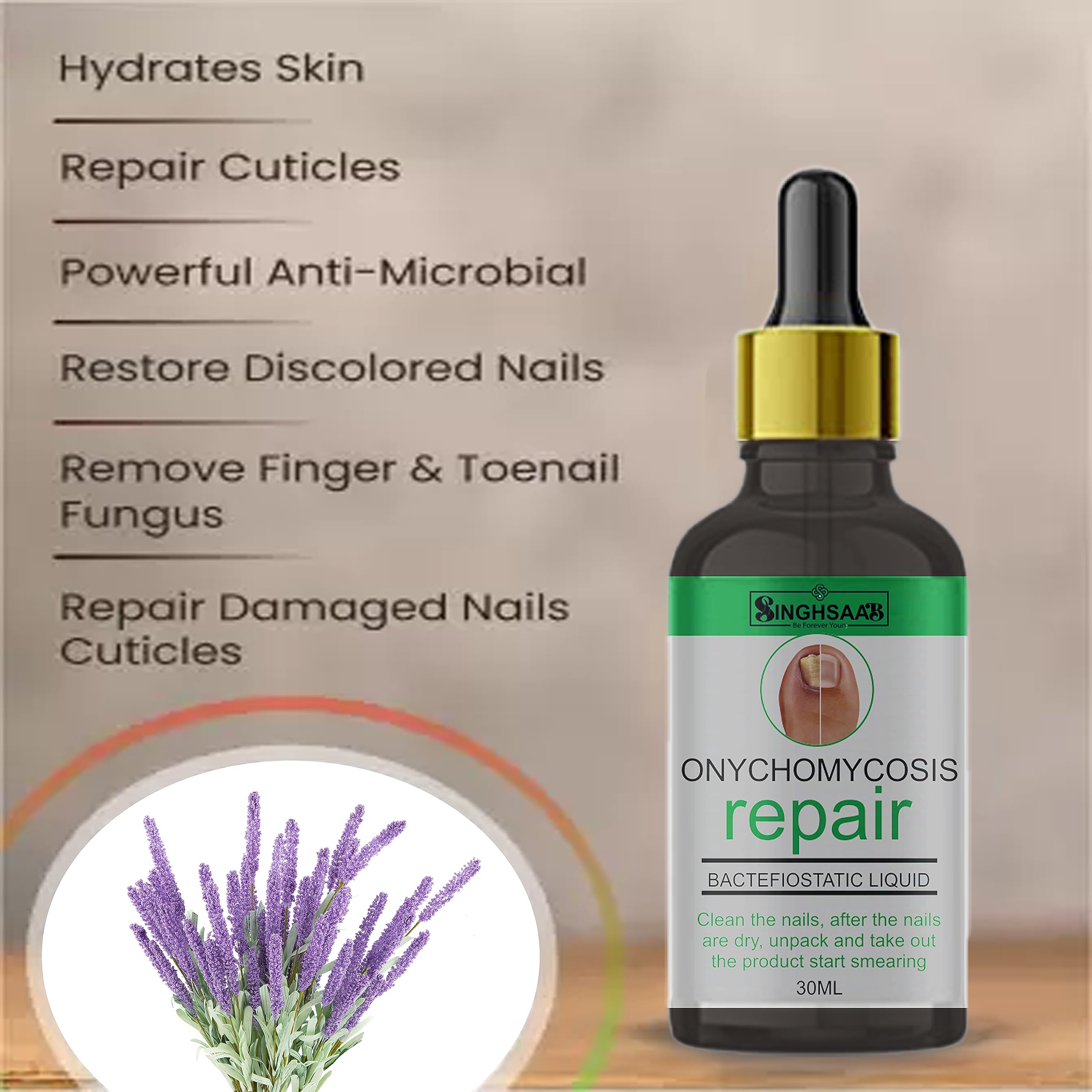 SinghSaab Nail Repair Oil & Toenail Removal Liquid - 2 Pack (60ml Each) for Stronger, Healthier Nails | At-Home Pedicure & Foot Care Solution