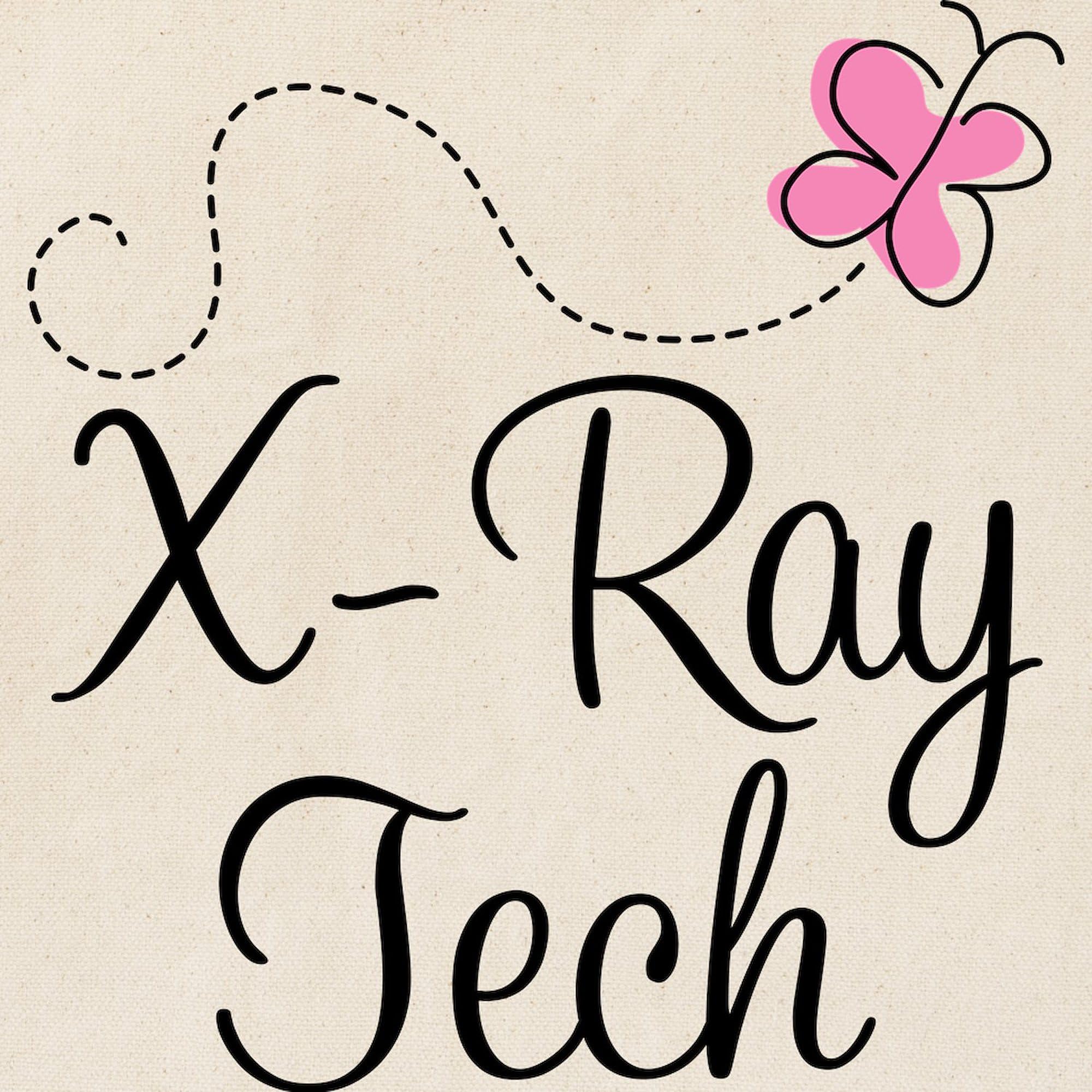 Cute X-Ray Tech Tote Bag - Natural Canvas Reusable Shopping Bag for Work & Groceries | Durable & Eco-Friendly