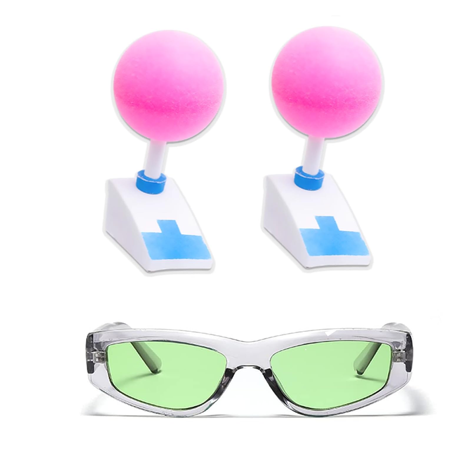 Saiki Kusuo Anime Cosplay Hair Clip - Blue & Green Headwear with Glasses for Fans | Perfect for Conventions, Halloween & Cosplay Events