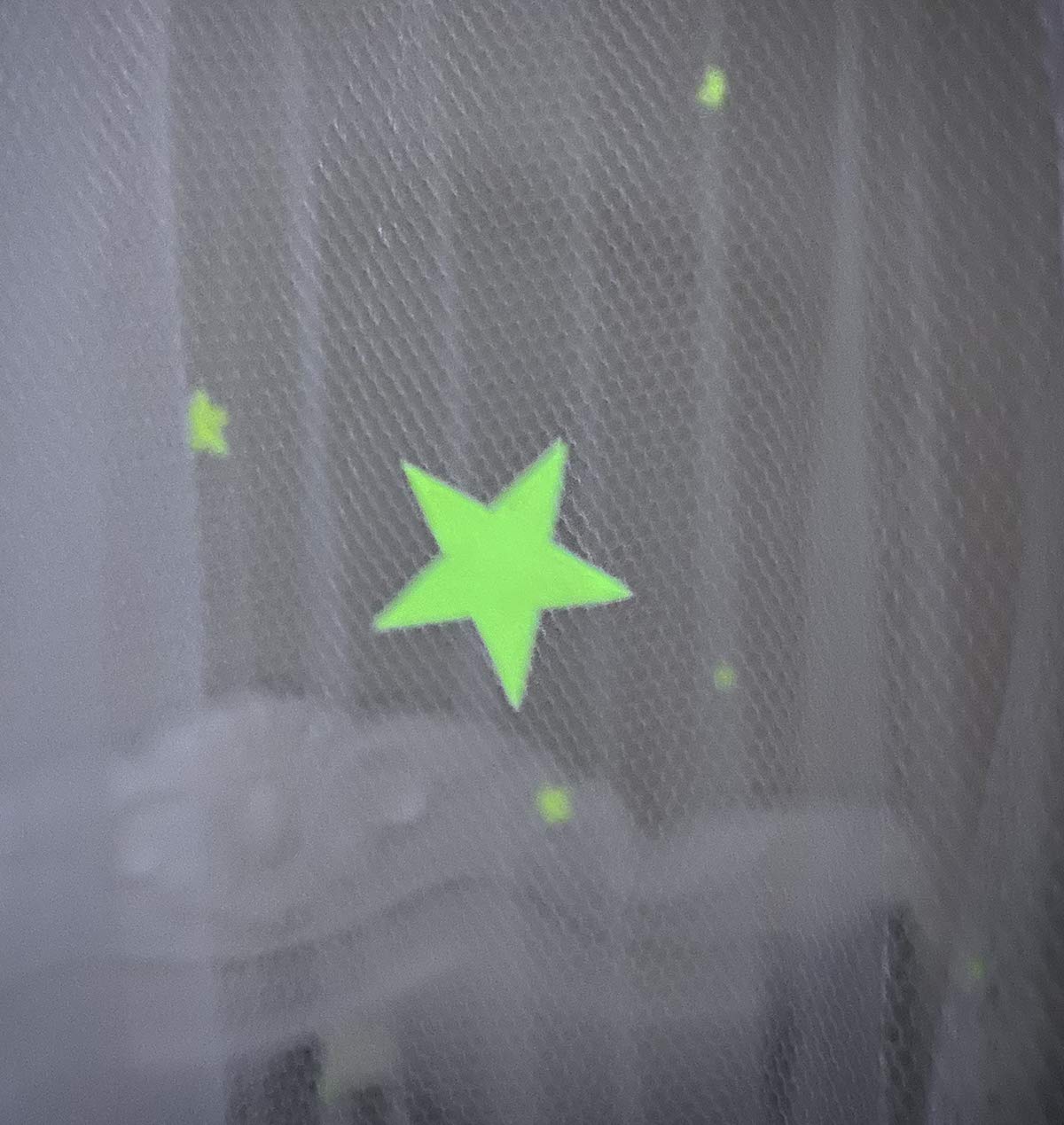 BCBYou Glow in the Dark Mosquito Net Bed Canopy with Fluorescent Stars - Baby, Kids & Adult Bed Tent for Cribs, Twin & Full Size Beds (White) - Perfect for Nursery, Kids' Room & Outdoor Camping Protection