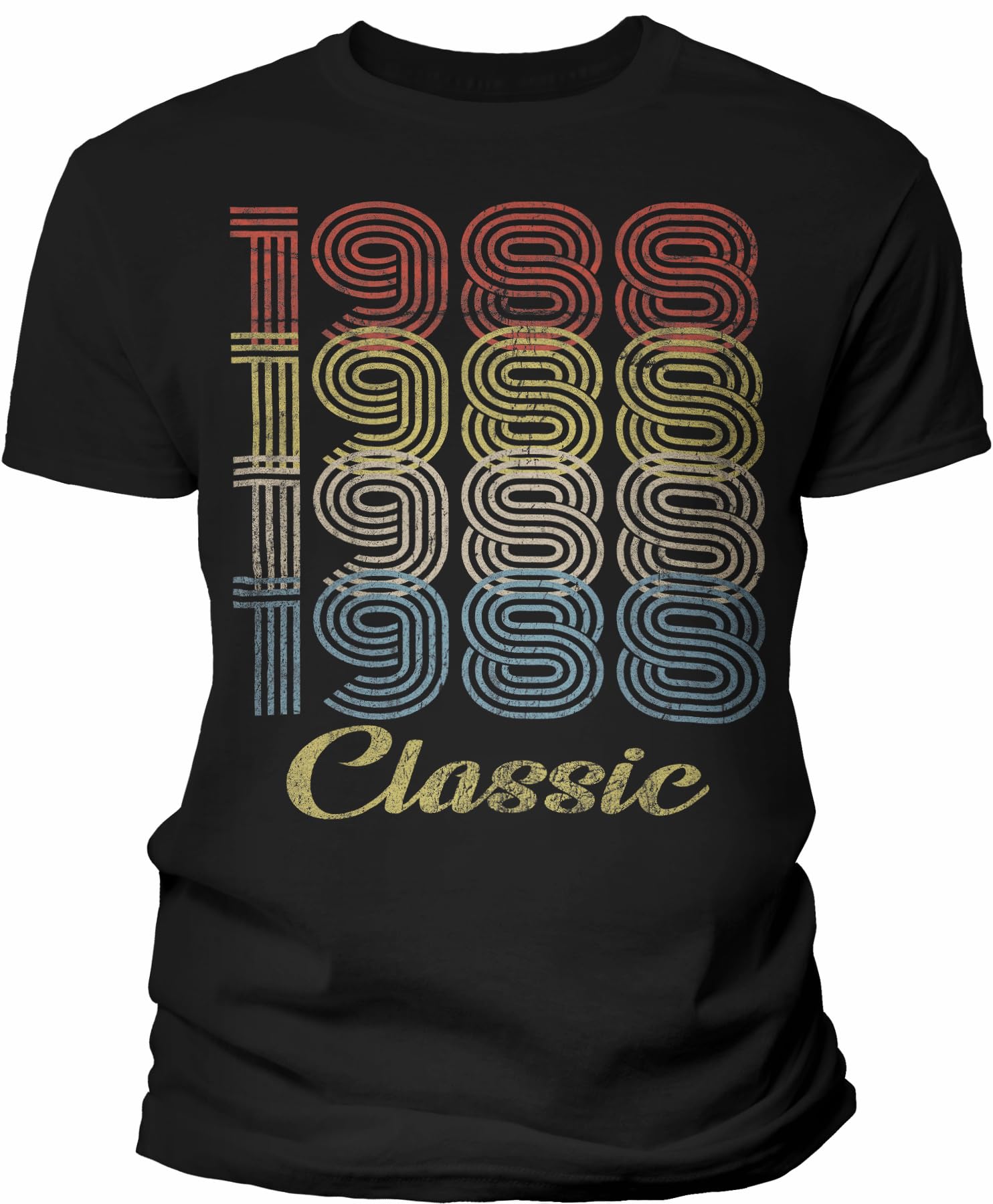 Vintage 1988 Retro 37th Birthday T-Shirt for Men - Classic 37 Year Old Gift Idea - Funny 1980s Nostalgic Apparel - Perfect for Birthday Parties & Throwback Theme Events