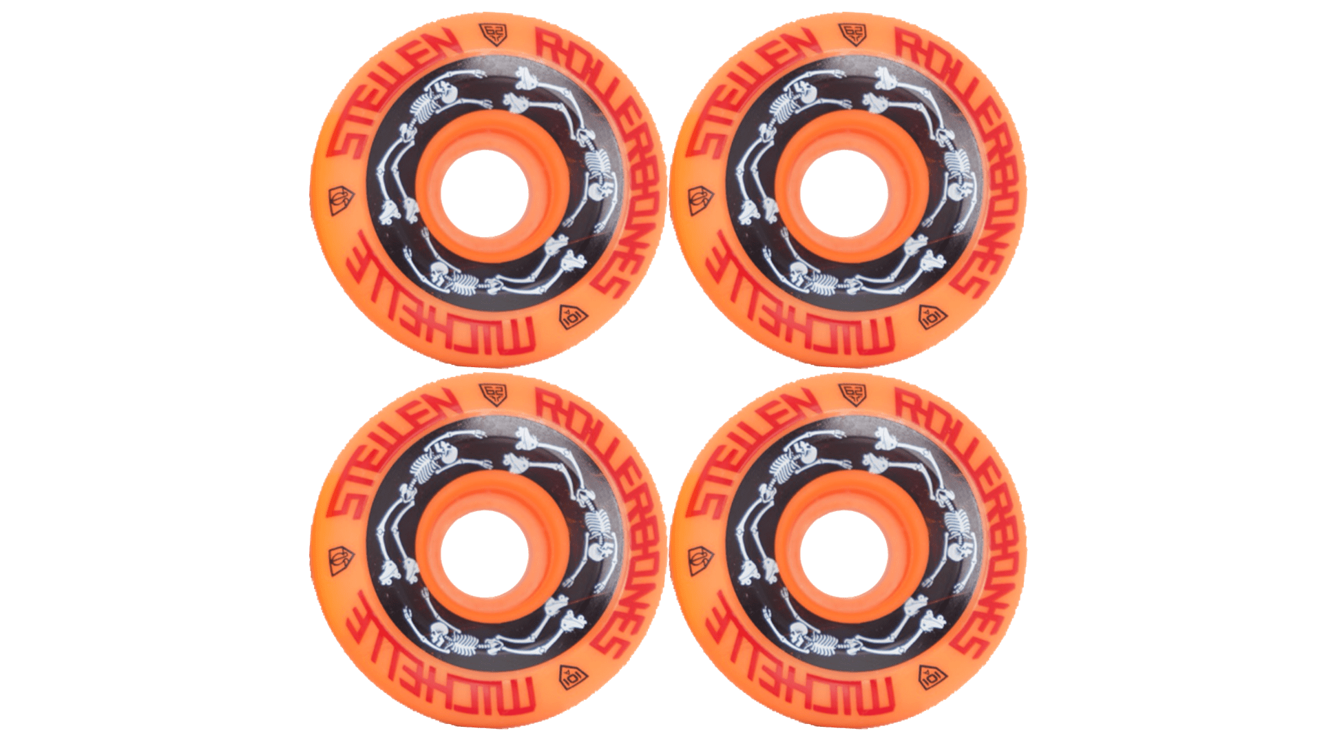 Rollerbones Estro Jen Bowl Bombers 57mm 101a 4pk - Premium Roller Skate Wheels for Indoor/Outdoor Skating, Derby, Rink & Park Use