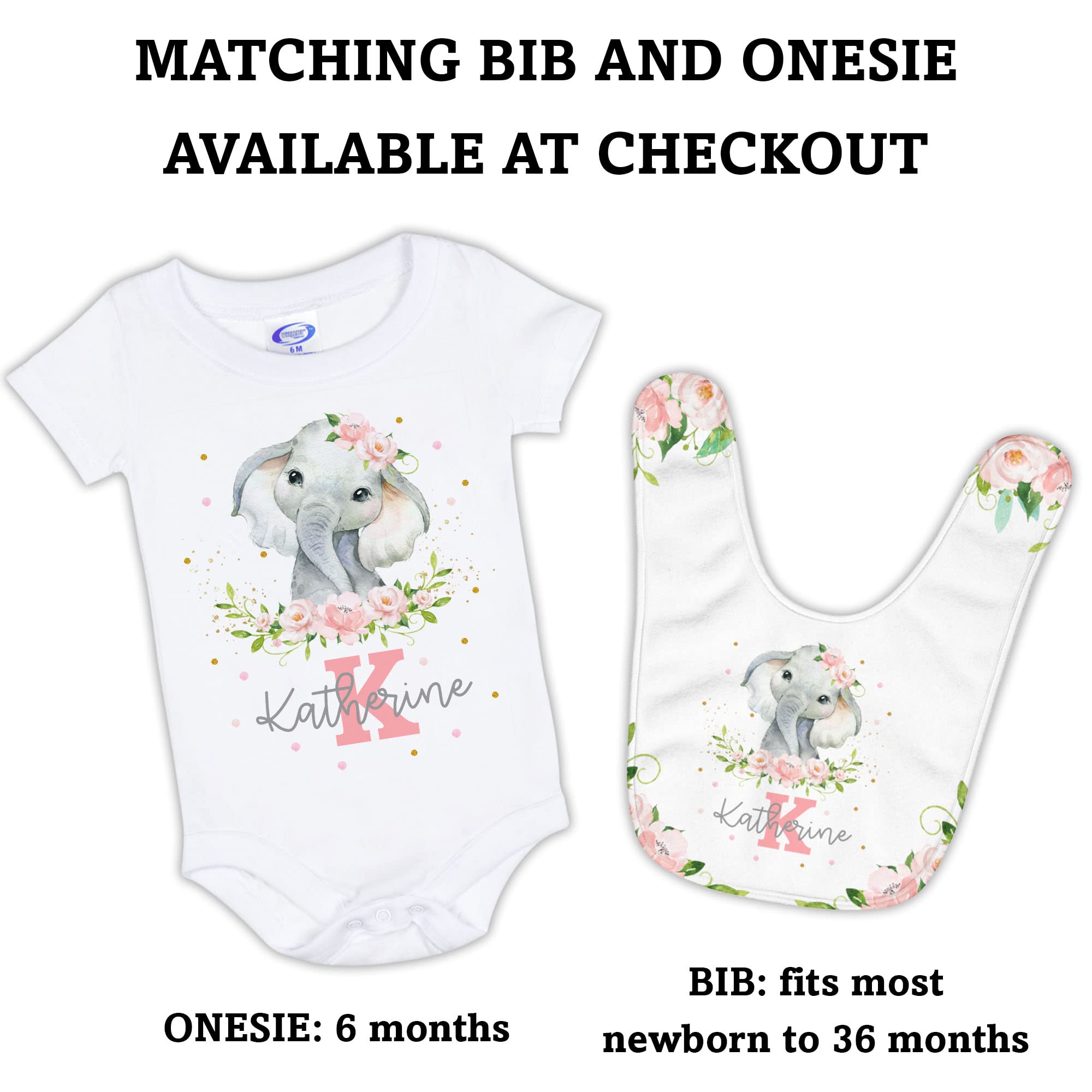 Personalized Baby Blankets for Girls - Custom Elephant Design, Super Soft Plush Fleece 30