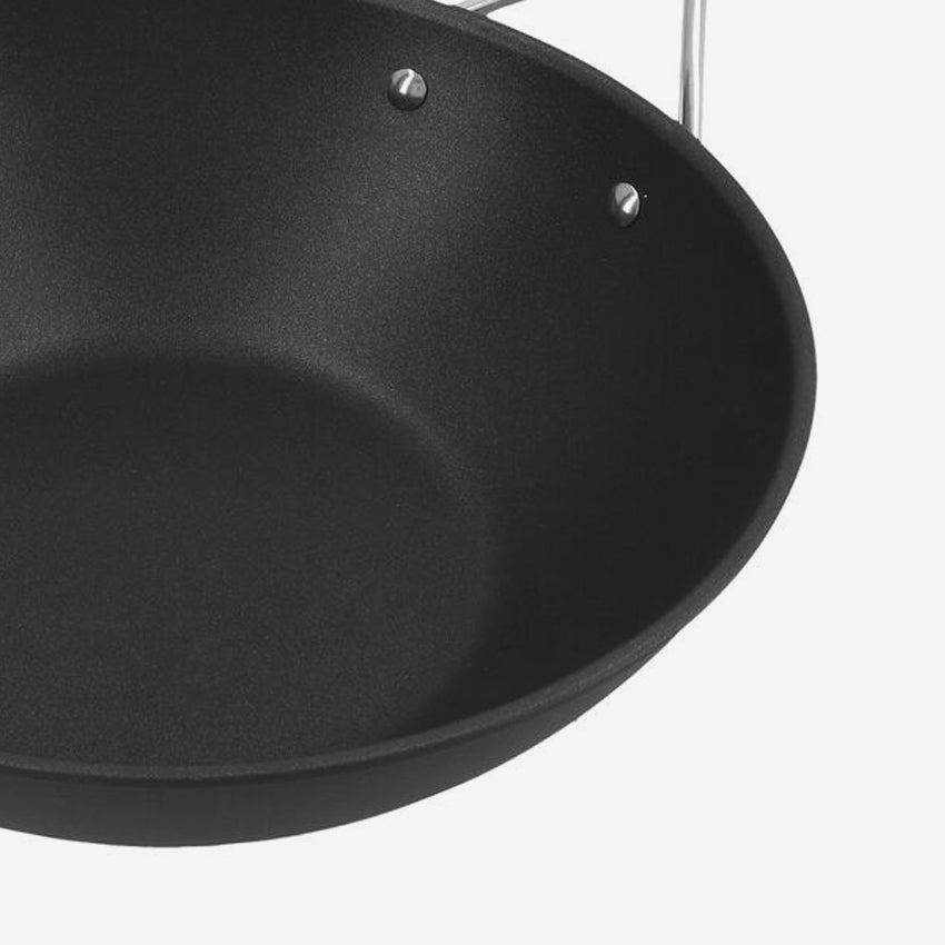 Demeyere Alupro 12-Inch Nonstick Wok Pan - Professional Aluminum Cookware for Stir Frying, Sautéing & Asian Cooking - Induction Compatible, Oven Safe to 500°F