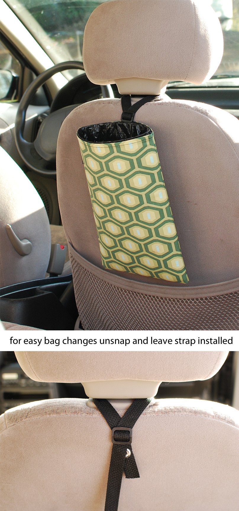 William Morris Strawberry Thief Car Trash Bag - Auto Garbage Can for Vehicles, Cars & Trucks - Waterproof & Leak-Proof Car Litter Organizer - Perfect for Road Trips, Commuting & Keeping Your Vehicle Clean
