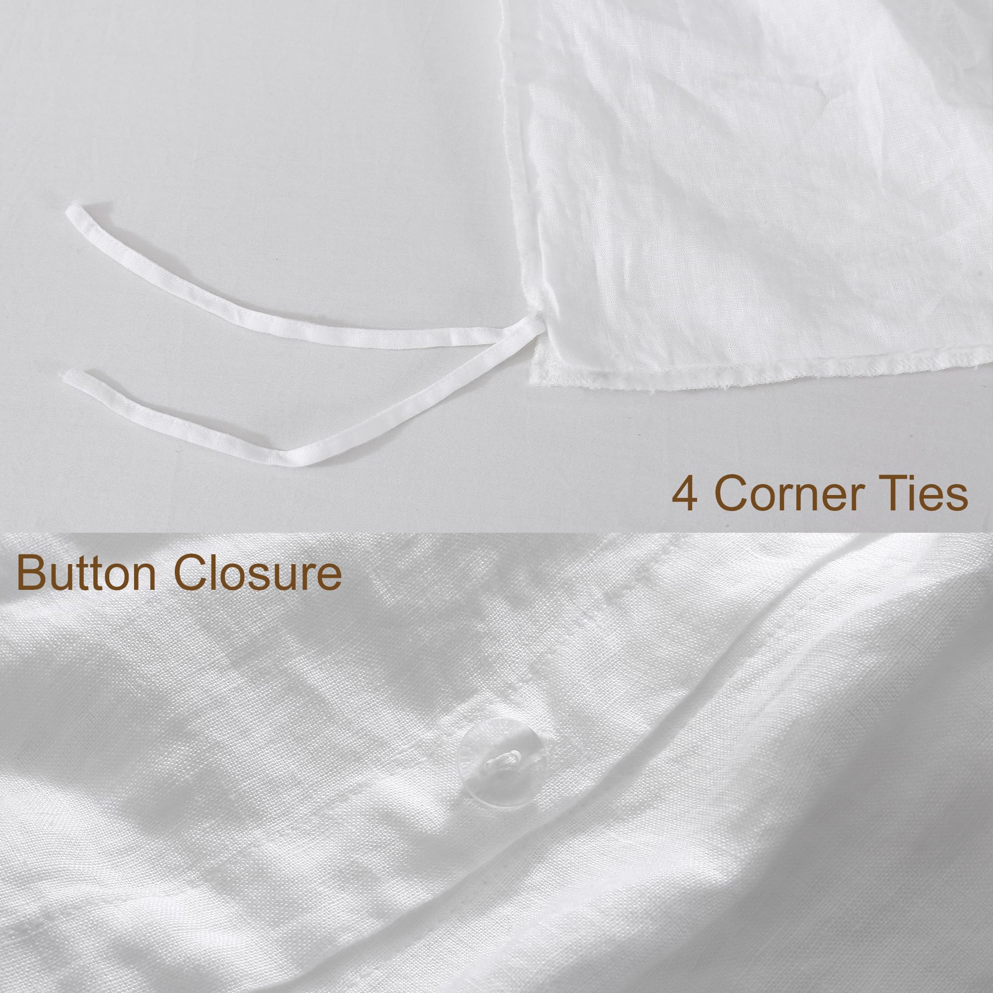 Premium 100% French Linen Duvet Cover Set - Ultra Soft & Breathable Luxury Bedding - Queen/King Size - Perfect for All Seasons & Sensitive Skin - Ideal for Master Bedrooms, Guest Rooms & Vacation Homes