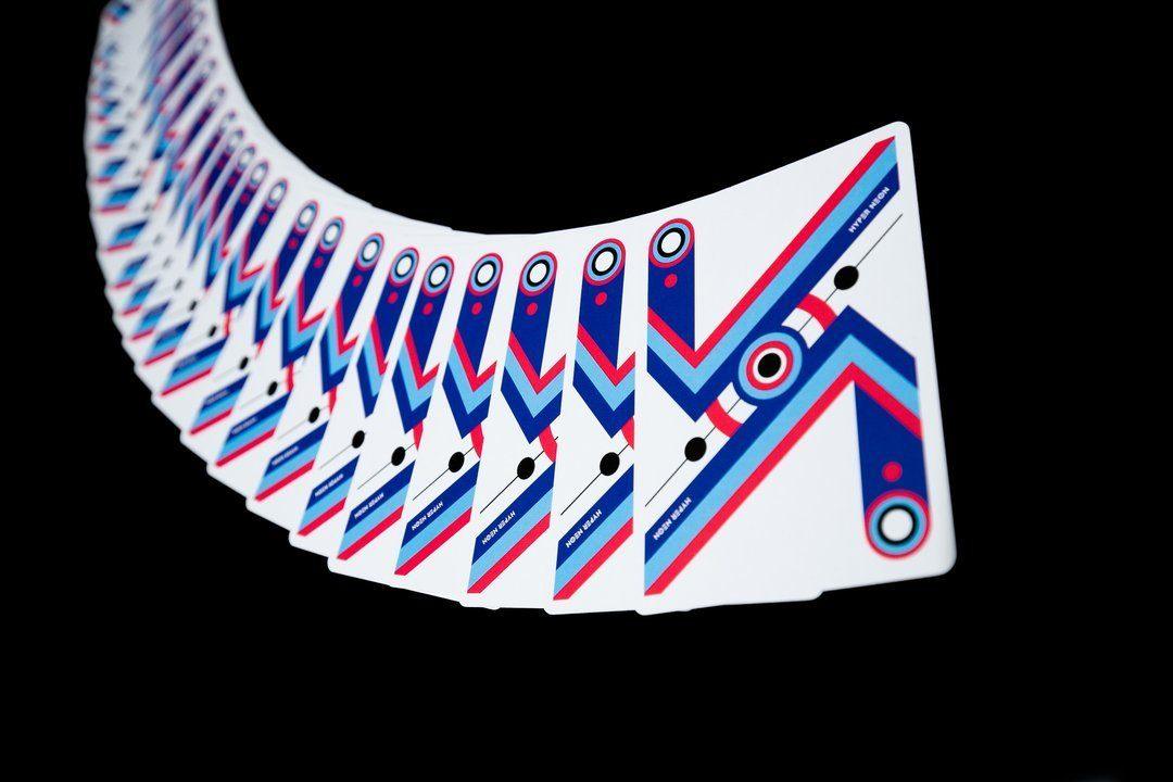 Hyper Neon Playing Cards by Riffle Shuffle - Vibrant UV Reactive Deck for Magic Tricks, Poker Nights & Cardistry Performances