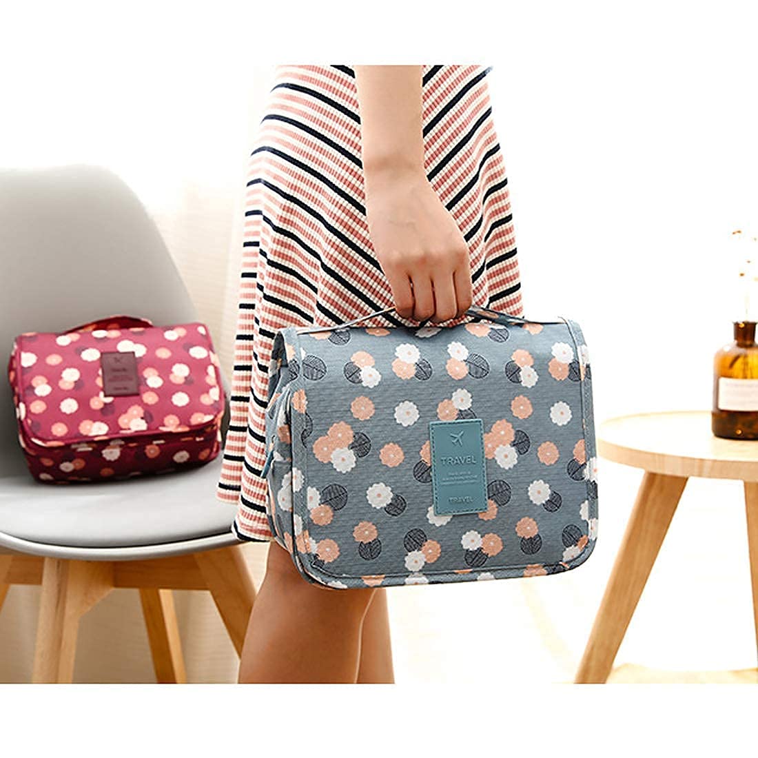 AASTIK Waterproof Hanging Toiletry Bag - Travel Organizer & Cosmetic Pouch for Men & Women - Portable Makeup & Shaving Kit - Perfect for Camping, Gym, Business Trips & Vacation