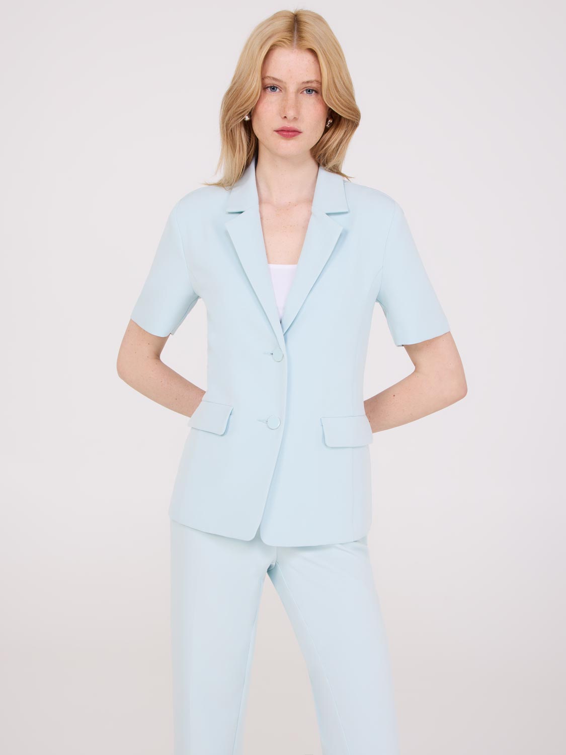 Stylish Women's Short Sleeve Blazer Jacket for Office & Summer Outfits | Lightweight Business Casual Wear for Work & Parties